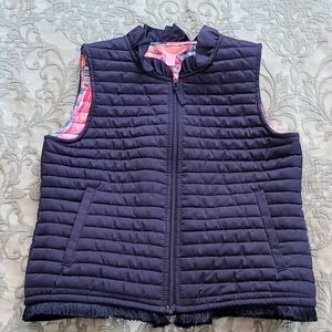 Lilly Pulitzer girls vest navy L (8-10)